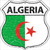 Algeria Flag Highway Shield Metal Sign