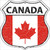 Canada Flag Highway Shield Metal Sign