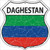 Daghestan Flag Highway Shield Metal Sign