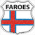 Faroes Flag Highway Shield Metal Sign