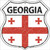Georgia Flag Highway Shield Metal Sign