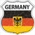 Germany Flag Highway Shield Metal Sign