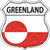 Greenland Flag Highway Shield Metal Sign