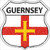 Guernsey Flag Highway Shield Metal Sign