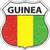 Guinea Flag Highway Shield Metal Sign