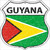 Guyana Flag Highway Shield Metal Sign
