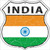 India Flag Highway Shield Metal Sign
