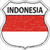 Indonesia Flag Highway Shield Metal Sign
