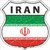 Iran Flag Highway Shield Metal Sign