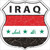 Iraq Flag Highway Shield Metal Sign