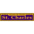 St. Charles Purple Novelty Metal Street Sign