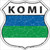 Komi Flag Highway Shield Metal Sign
