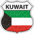 Kuwait Flag Highway Shield Metal Sign
