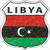 Libya Flag Highway Shield Metal Sign