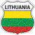 Lithuania Flag Highway Shield Metal Sign
