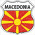 Macedonia Flag Highway Shield Metal Sign