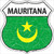 Mauritana Flag Highway Shield Metal Sign