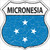 Micronesia Flag Highway Shield Metal Sign
