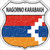 Nagorno Karabakh Flag Highway Shield Metal Sign