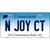 N Joy CT Connecticut Metal Novelty License Plate