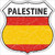 Palestine Flag Highway Shield Metal Sign