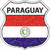 Paraguay Flag Highway Shield Metal Sign