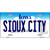 Sioux City Iowa Metal Novelty License Plate