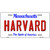Harvard Massachusetts Metal Novelty License Plate