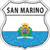 San Marino Flag Highway Shield Metal Sign