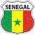 Senegal Flag Highway Shield Metal Sign