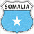 Somalia Flag Highway Shield Metal Sign