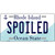 Spoiled Rhode Island State License Plate Novelty License Plate