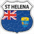 St Helena Flag Highway Shield Metal Sign
