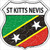 St Kitts Nevis Flag Highway Shield Metal Sign