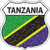Tanzania Flag Highway Shield Metal Sign