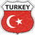 Turkey Flag Highway Shield Metal Sign