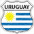 Uruguay Flag Highway Shield Metal Sign