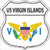 US Virgin Islands Flag Highway Shield Metal Sign