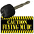 Caution Flying Mud Novelty Metal Key Chain KC-10745