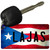 Lajas Puerto Rico State Flag Novelty Metal Key Chain KC-11355