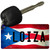 Loiza Puerto Rico State Flag Novelty Metal Key Chain KC-11359