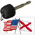 Alabama Crossed US Flag Novelty Metal Key Chain KC-11462