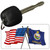 Kansas Crossed US Flag Novelty Metal Key Chain KC-11476