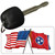 Tennessee Crossed US Flag Novelty Metal Key Chain KC-11502