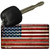 American Flag Corrugated Novelty Metal Key Chain KC-11812