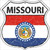 Missouri State Flag Highway Shield Metal Sign