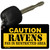 Caution Ravens Fan Area Novelty Metal Key Chain KC-2525
