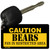 Caution Bears Fan Area Novelty Metal Key Chain KC-2530