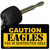 Caution Eagles Fan Area Novelty Metal Key Chain KC-2539