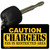 Caution Chargers Fan Area Novelty Metal Key Chain KC-2547
